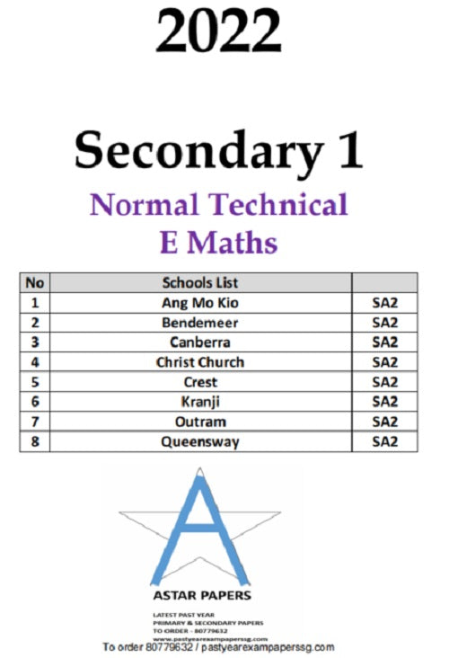 Secondary 1 (Normal Academics / Technical)