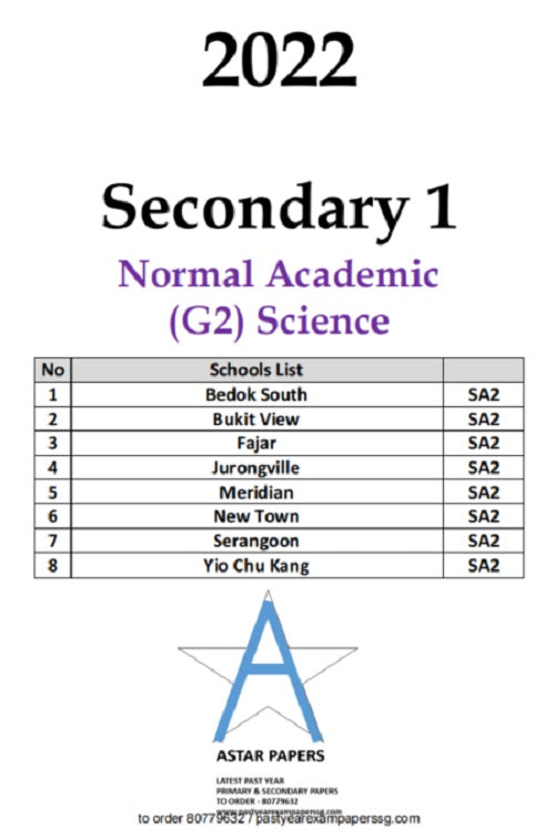 Secondary 1 (Normal Academics / Technical)