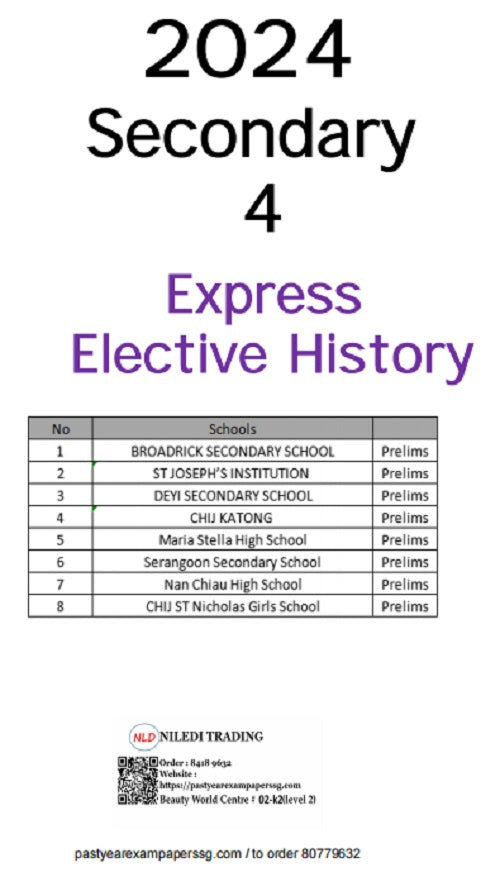 Latest Secondary 4 Exam Papers (Express) 2024 -2019