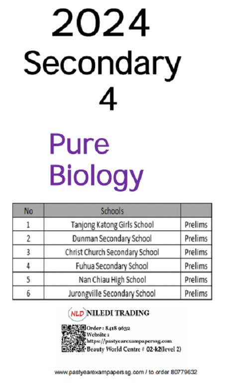 Latest Secondary 4 Exam Papers (Express) 2024 -2019