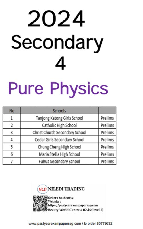 Latest Secondary 4 Exam Papers (Express) 2024 -2019