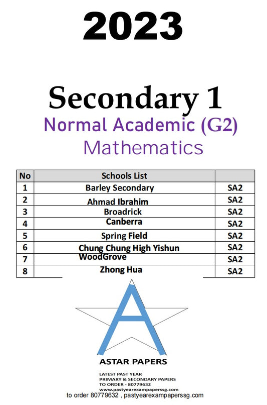 Secondary 1 (Normal Academics / Technical)