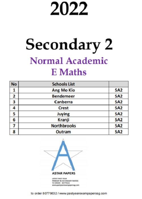 SECONDARY 2 SOFT COPIES – Pastyearexampaperssg