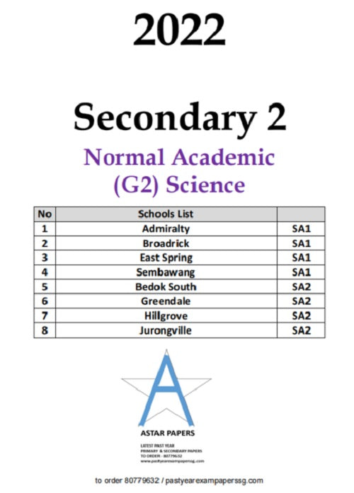 Secondary 2 (Normal Academics / Technical)