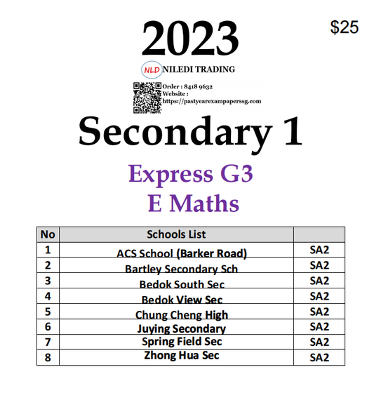 Secondary 1 Exam Papers (Express)