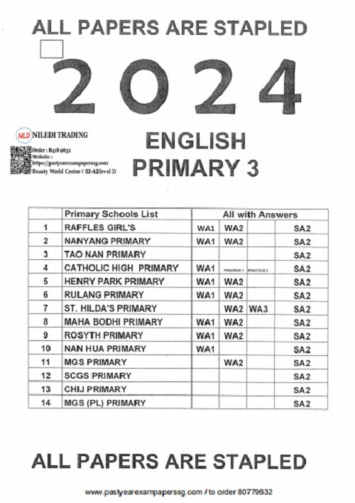 Primary 1 to 6 (2024) soft copies pdf