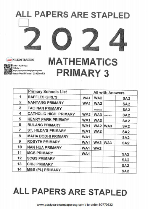 Primary 1 to 6 (2024) soft copies pdf