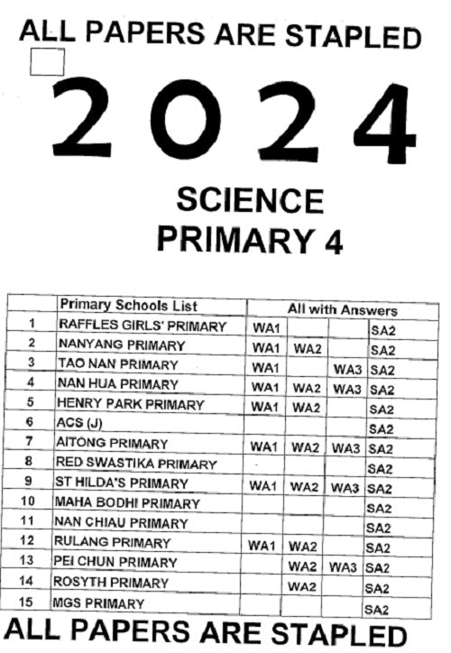 Primary 1 to 6 (2024) soft copies pdf