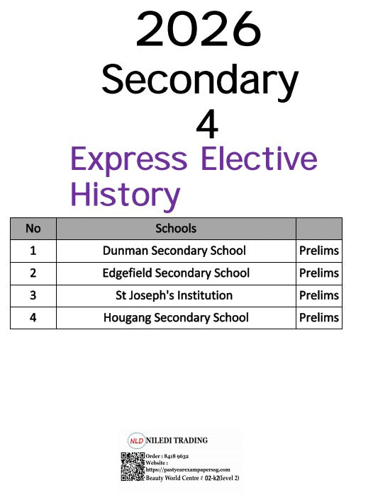 Latest Secondary 4 Exam Papers (Express) 2026 -2022