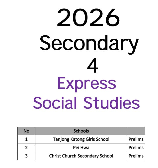 Latest Secondary 4 Exam Papers (Express) 2026 -2022