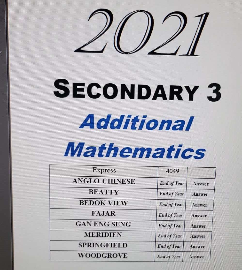 SECONDARY 3 SOFT COPIES