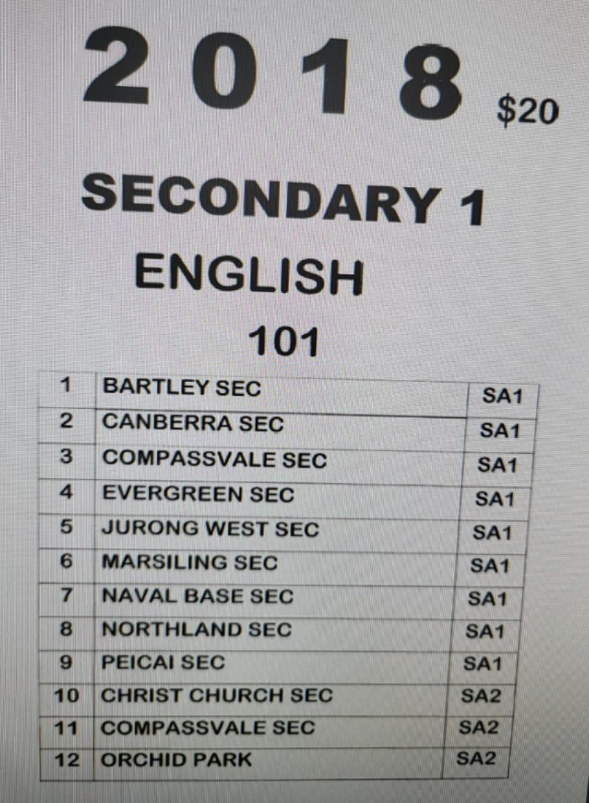Secondary 1 Exam Papers (Express) \u2013 Pastyearexampaperssg
